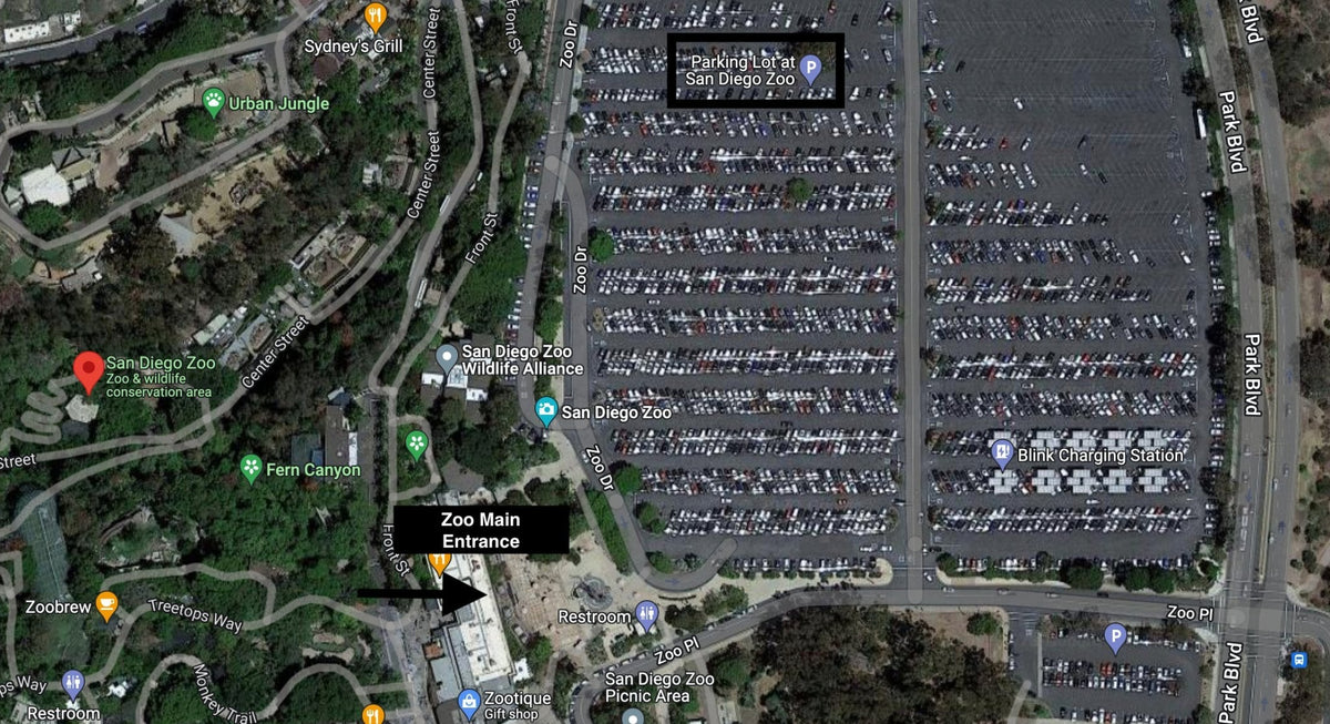 san diego zoo parking lot shuttle